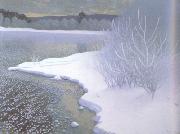 Gustaf Fjaestad Hoar-Frost on the Ice (nn02 oil painting on canvas